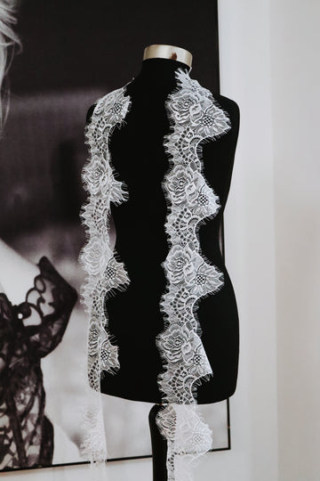 Delicate Lace Bridal Scarf